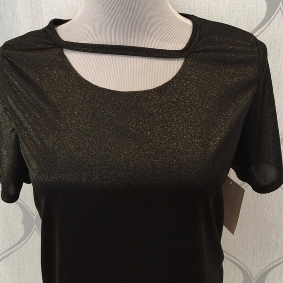 NWT Gaze USA metallic bronze tee size small - Picture 2 of 5